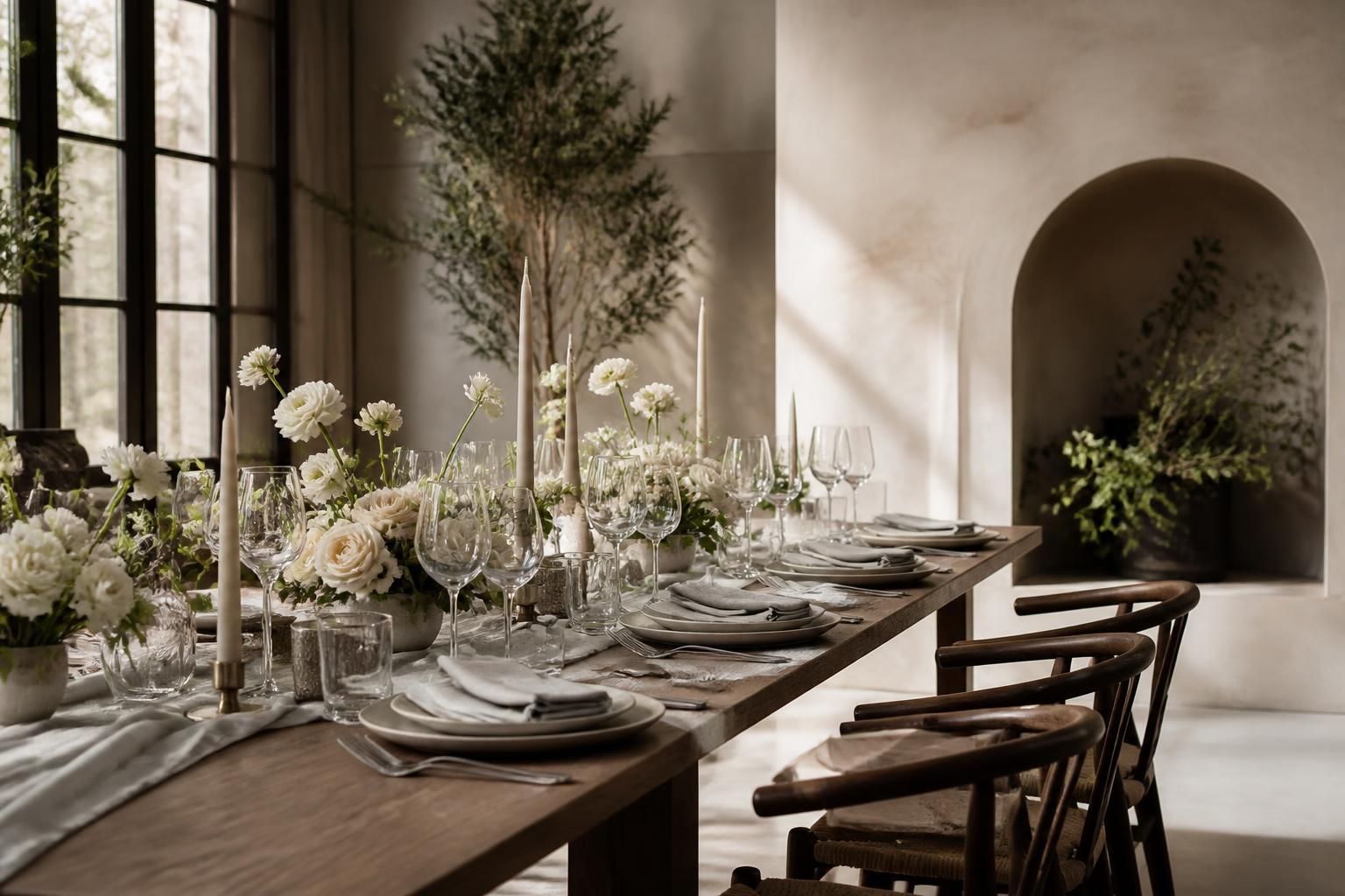 Polished secondary event setup with refined decor and clean editorial styling.